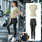 Grass green [short sleeves + long pants] two-piece set---crazy sale / M