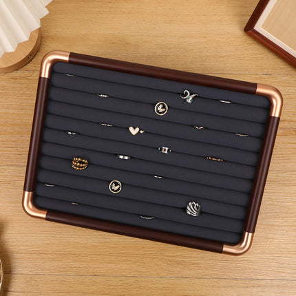 Light Luxury Gold Rounded Jewelry Display Tray for Jewelry, Necklace, and Ring Display