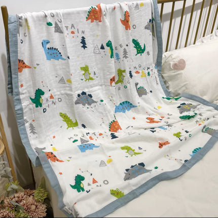 Summer bamboo fiber four-layer gauze blanket children's air conditioning blanket adult student bamboo cotton bed sheet cold feeling blanket kindergarten