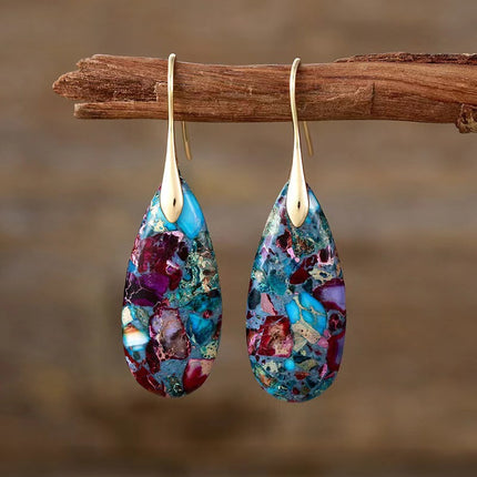 Stone Drop Earrings / Boucles Pierre Naturelle