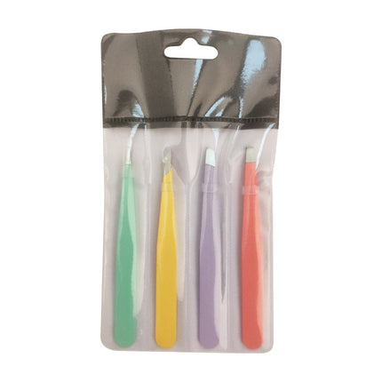 Spray paint eyebrow clip tweezers cross-border color eyebrow tweezers eyebrow trimming tool eyebrow clip pull beard eyelash auxiliary tweezers