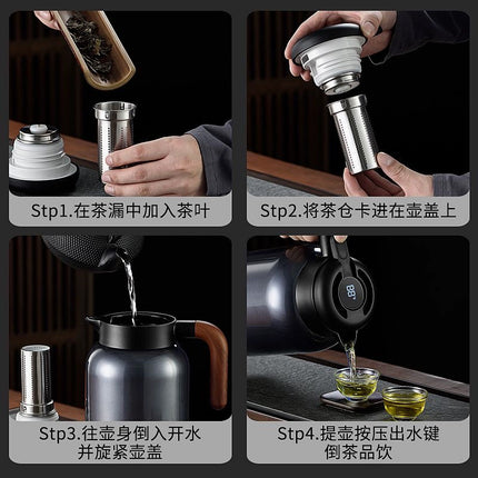 316L Stainless Steel Insulated Large Capacity Kettle for Home Use, Thermos for Tea, Dedicated for Warming Tea, Water Separation, and Stewing Tea Kettle