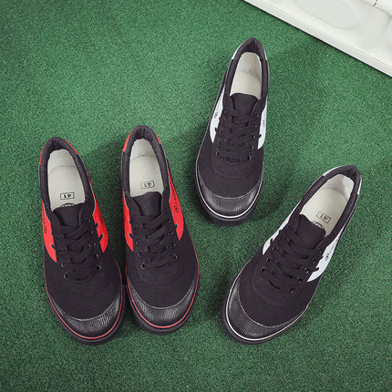 Canvas Football Shoes Spring and Summer Low-top Rubber Sole Canvas Shoes Training Shoes Student Non-slip Sports Men's and Women's Sneakers Single-layer Shoes