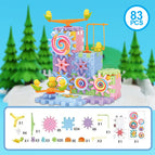 Gear building blocks 83-piece set [including motor*1] mail order box