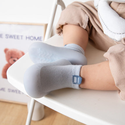 2024 Spring New Children's Floor Socks and Shoes Anti-Falling Soft Sole Baby Toddler Shoes Indoor Knitted Socks and Shoes