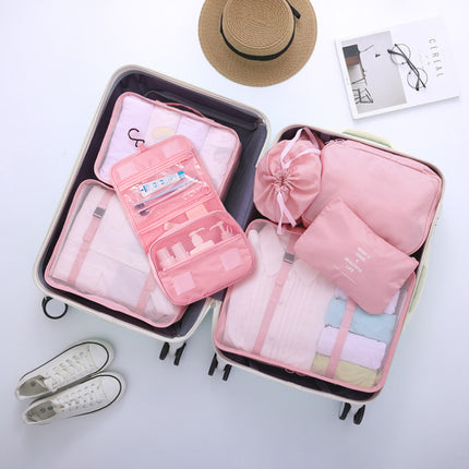 Travel storage bag suit seven-piece clothing classification storage bag luggage storage bag 7 pieces suit