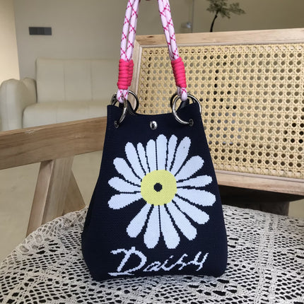 Korean Style New Ins Knot Handbag Spring and Autumn Portable Bucket Bag Travel All-match Small Large Capacity Handbag