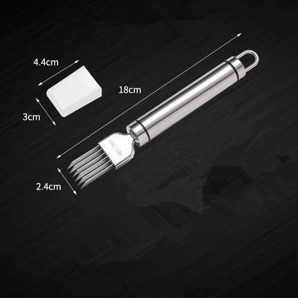 Stainless Steel Onion Cutter, Onion Knife, Shredder, Kitchen Tool, Shredding Knife, Multifunctional Kitchen Utensil with Hanging Hole, Grater