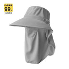 Ice silk shawl mask (light gray)