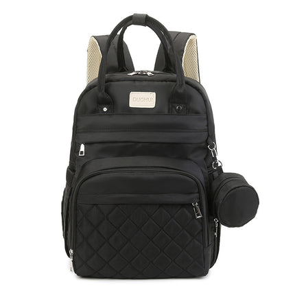 New Large-Capacity Mommy Bag Wholesale Fashion Multi-Functional Waterproof Mother and Baby Supplies Storage Handbag Backpack Cross-Border