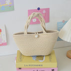 Off-white twist bag-pearl buckle