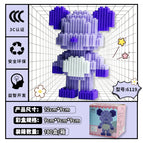 6119 standing posture light purple violent bear