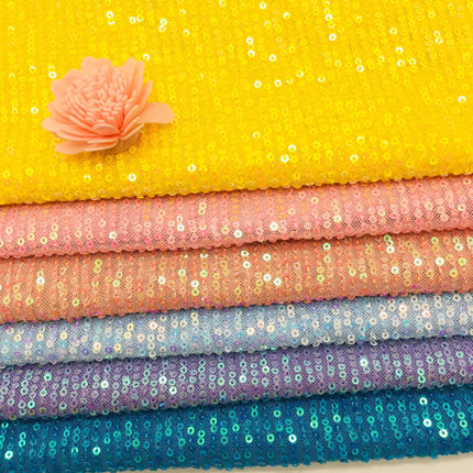 3mm straight sequins embroidered stretch mesh vertical embroidered beads fabric dress wedding dress stage clothing fabric wholesale