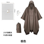 Polyester taffeta 210t (brown pocket style) / One Size
