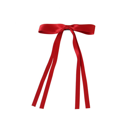 Yang Zi's Same Style Large Retro Ribbon Bow Hairpin for the Back of the Head, Super Fairy Elegant Hairpin Spring Clip Hair Accessory