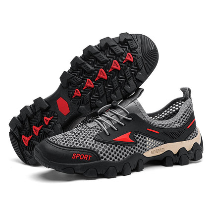 2025 Amazon New Men's Casual Outdoor Wading Shoes Men's Mesh Outdoor Camping Shoes Hiking Shoes