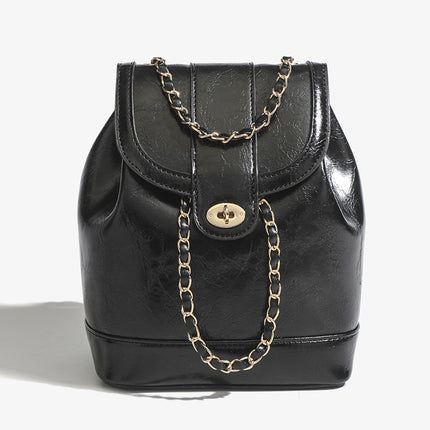 New Style Simple Chain Backpack High-end Korean Style All-match Backpack Girl's Chain Backpack