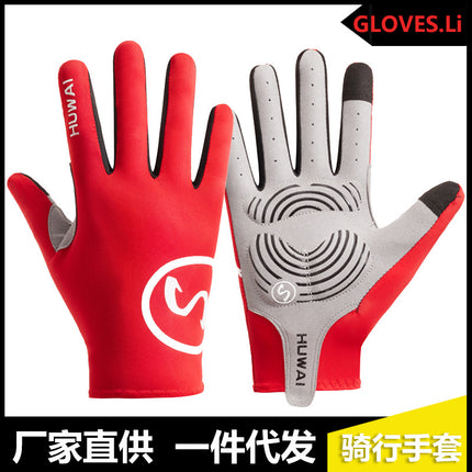 Cycling Gloves Men's Outdoor Fitness Non-Slip Cushioning Ice Silk Breathable Dynamic Bicycle Export Mountain Bike Gloves A20S