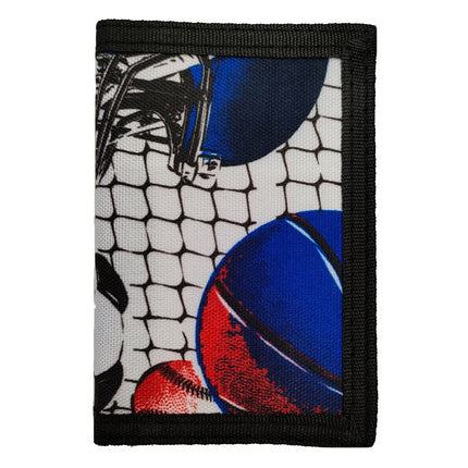 Cross-Border Football Print Kidsren's Coin Purse, Student Sports Basketball Wallet, Foldable Ultra-Light Toy Zipper Wallet