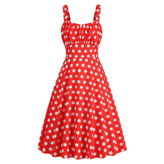 2024 Summer New Sling Dress European and American Cute Printed Women's Slim-fit Sling Dress Stage Performance Dress