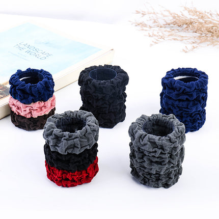 Seamless black hair ring towel ring ladies hair rope base base rubber band leather sleeve children's hair accessories manufacturers direct supply
