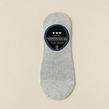 Socks men's summer thin mesh breathable invisible heel shallow socks deodorant sweat-absorbent men's boat socks wholesale