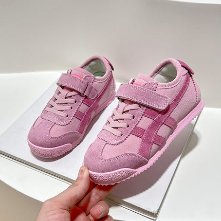 Children's Sneakers 2026 Spring New Style Boys and Girls Genuine Leather Breathable Sports Shoes Baby Shoes Casual Soft-Soled Kidsren's Shoes