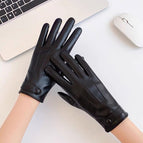 Women's PU three-rib Black / Free size