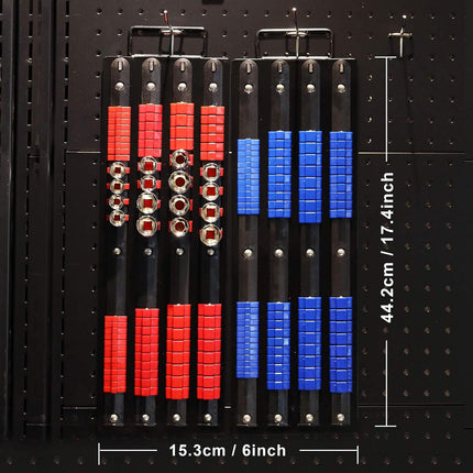 Cross-border new 80-piece sleeve rack new handle sleeve storage rack 1/4 3/8 1/2 sleeve rack