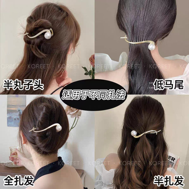 Advanced Sparkling Ribbon Feather Clip Shark Clip Autumn and Winter Women's Back Head Hair Clip Hair Clip Hair Clip Headwear
