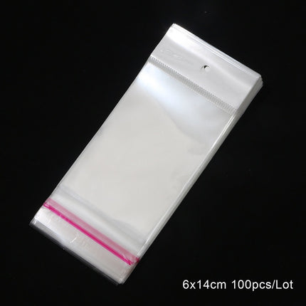 Wholesale Opp Bags Self-Adhesive Bags DIY Handmade Small Jewelry Packaging Bags Transparent Self-Sealing Plastic Bags