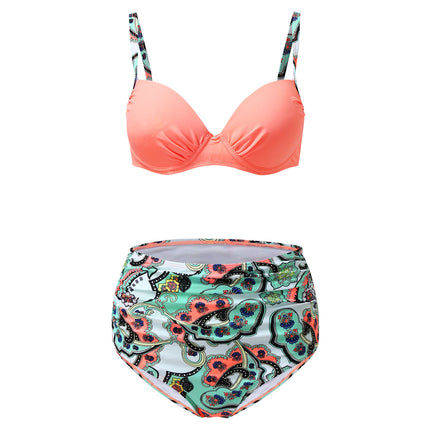 2022 Summer New Sexy Split BIKINI Strap BIKINI Women's High Waist Triangle Split Swimsuit