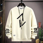 Round neck sweatshirt triangle apricot / (s size) weight 70-85