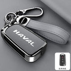[haval d model unlock + horn button] double-sided leather pebbled gray + a04 rope + rope buckle