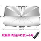 Straight handle. small opening model. thickened titanium silver 125*65cm