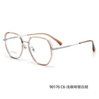 C6 light coffee silver white frame