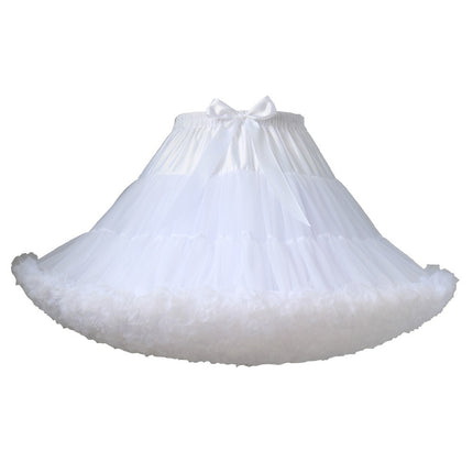 Adult Petticoat Daily Style Ultra-Puffy Nylon Lolita Cloud Petticoat Seamless Marshmallow Violent Puffy Skirt
