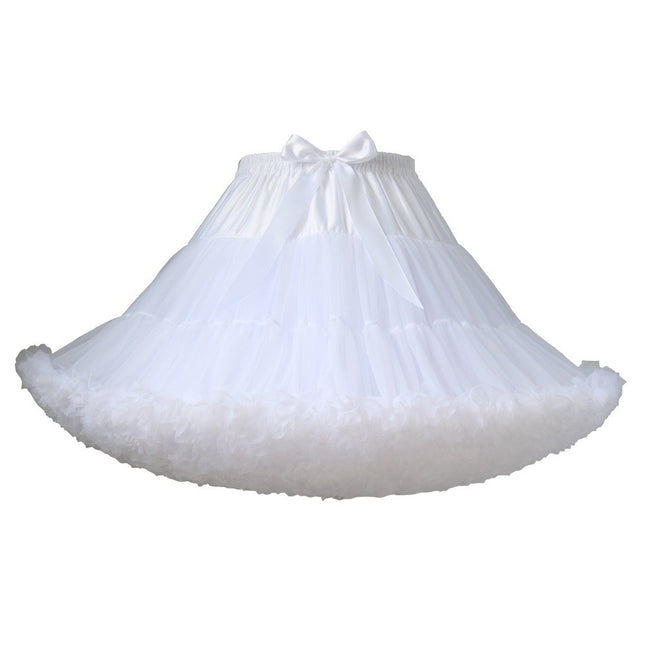 Adult Petticoat Daily Style Ultra-Puffy Nylon Lolita Cloud Petticoat Seamless Marshmallow Violent Puffy Skirt
