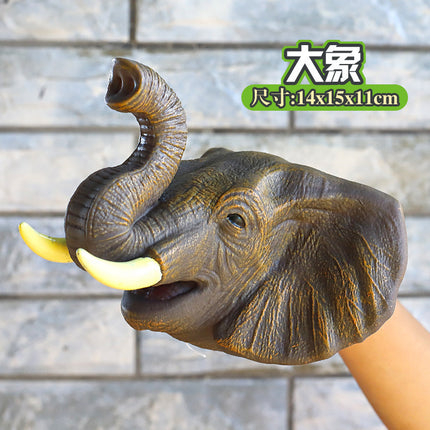 Dinosaur Hand Puppet Cross-Border Wholesale Gloves Soft Rubber Triceratops Tyrannosaurus Rex Children's Simulation Animal Model Boy Toy