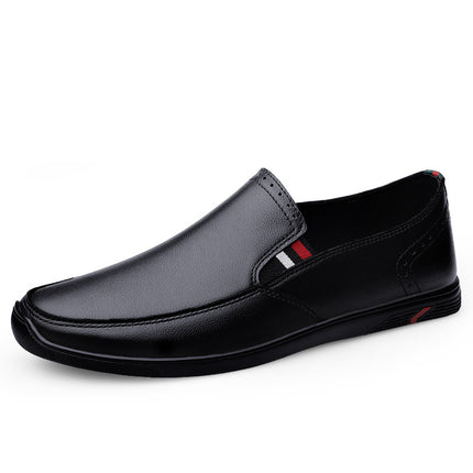 2024 Summer Men's British Casual Leather Shoes Trendy Wear Lightweight Derby Layer Cowhide Leather Dad Shoes Office Leather Shoes