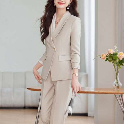 Suit suit Women's Autumn and Winter New Business Suit Jacket Medical Beauty Store Manager Broadcasting Workplace Interview Teacher's Tooling