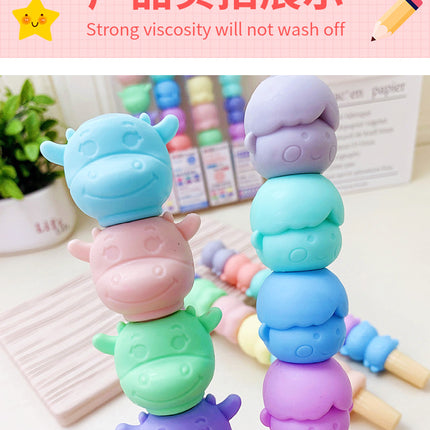 1pcs Creative 5 Color Highlighter Cartoon Cute Shape Highlighter Creative Students Make Hand Account Marker