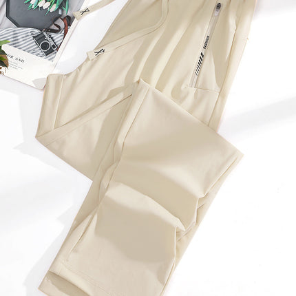 2025 New Summer Sun Protection Clothing for Women, Ice Silk Quick-Drying Pants for Couples, Thin, Same Style for Men and Women, Drapedy High-Elastic Casual Pants