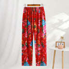 Nine points straight tube flower pants northeast big flower / Suitable for 45.00kg -90.00kg
