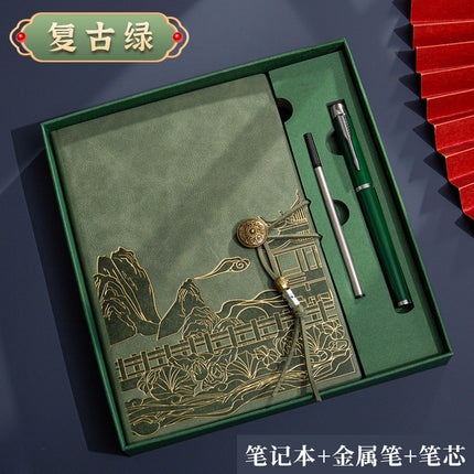 High color value national fashion A5 notebook to send customers business notebook gift box suit bronzing process can be customized