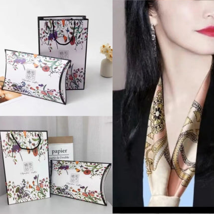 [Gift Box] Thin Scarf Autumn Fashion Joker Small Long Scarf Gift Box for Mother Elder Teacher