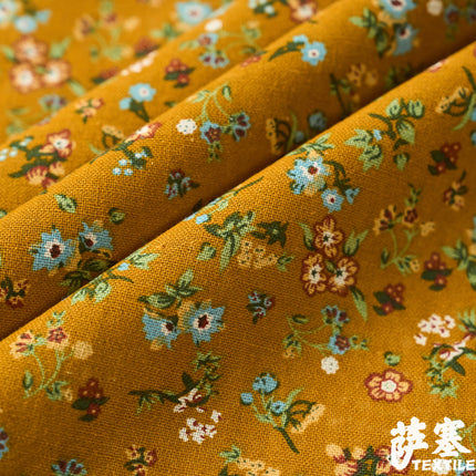 Hemp Cotton Digital Printing Fabric Printing Cotton and Linen Clothing Fabric Vintage Handmade DIY Tablecloth Patchwork Southeast Asia