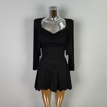 South Korea Dongdaemun Elegant Sexy Figure Camisole Short Cardigan Skirt Three-piece Suit Women