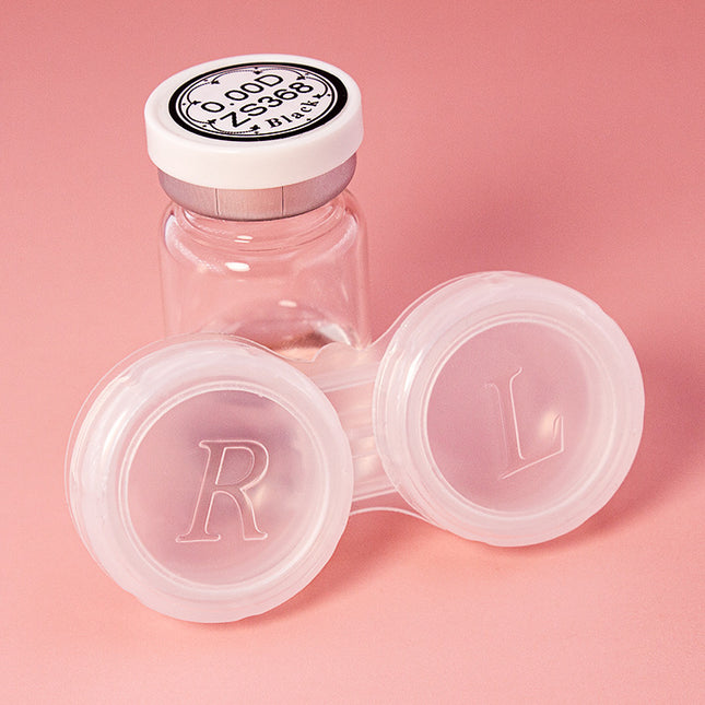 Hot supply contact lens box stall transparent double box candy color eye contact lens box wholesale
