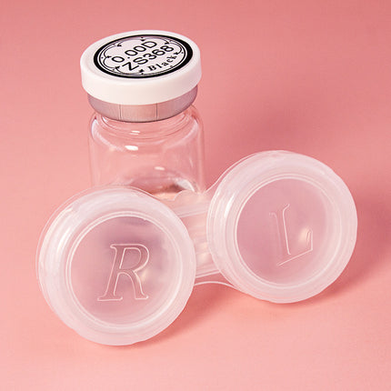Hot supply contact lens box stall transparent double box candy color eye contact lens box wholesale